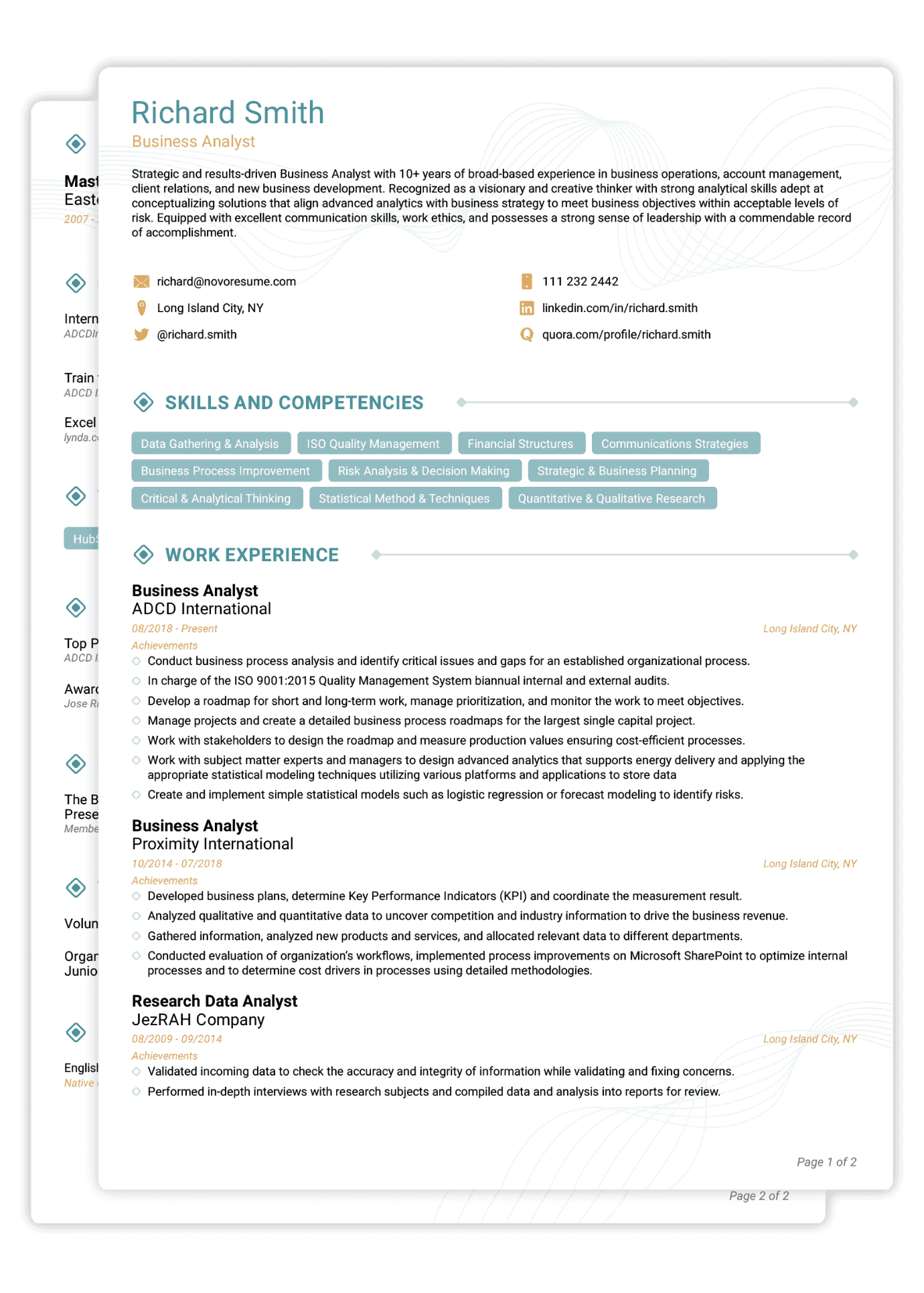 Plantilla de CV tradicional