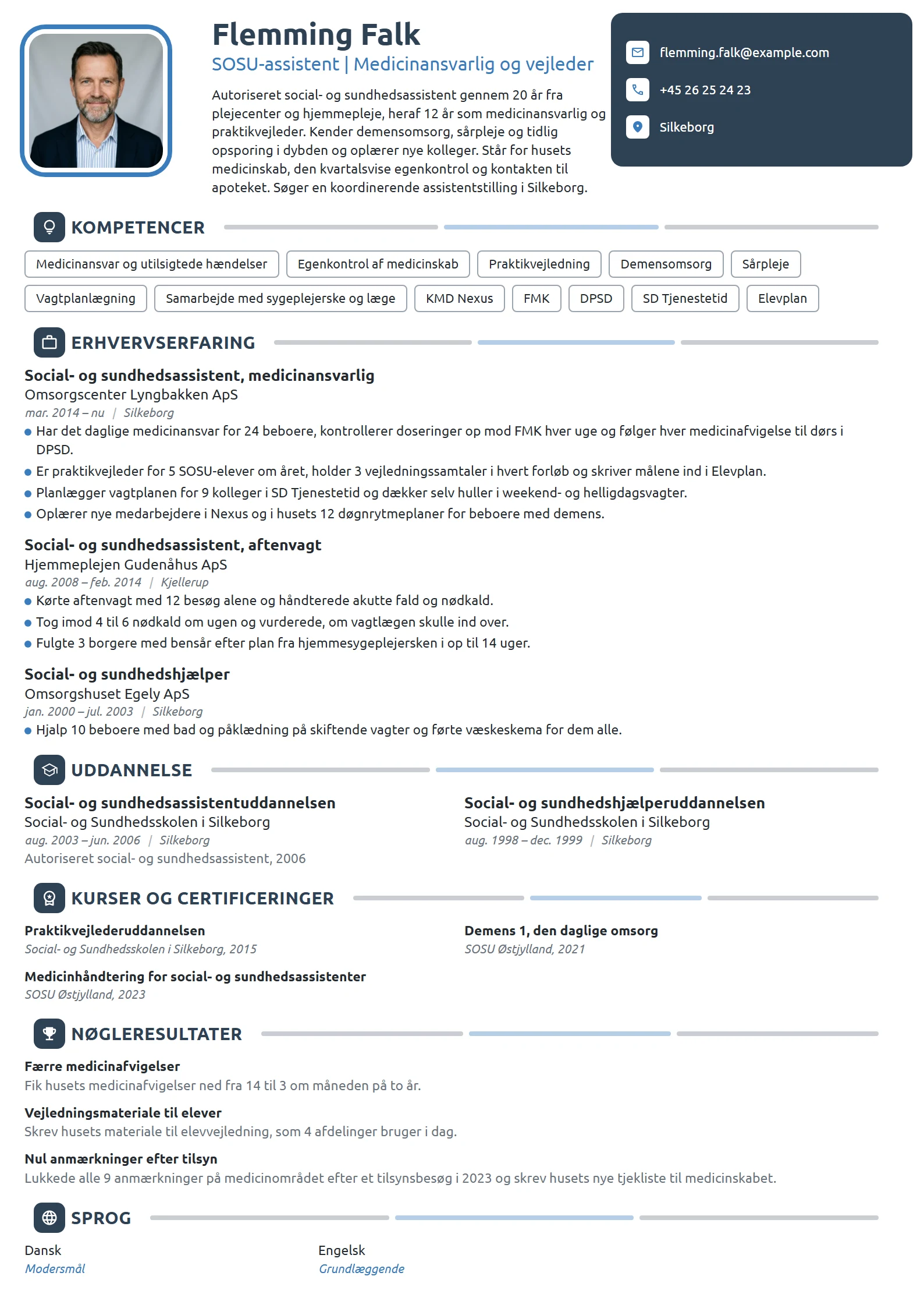 CV-eksempel til erfaren assistent og praktikvejleder