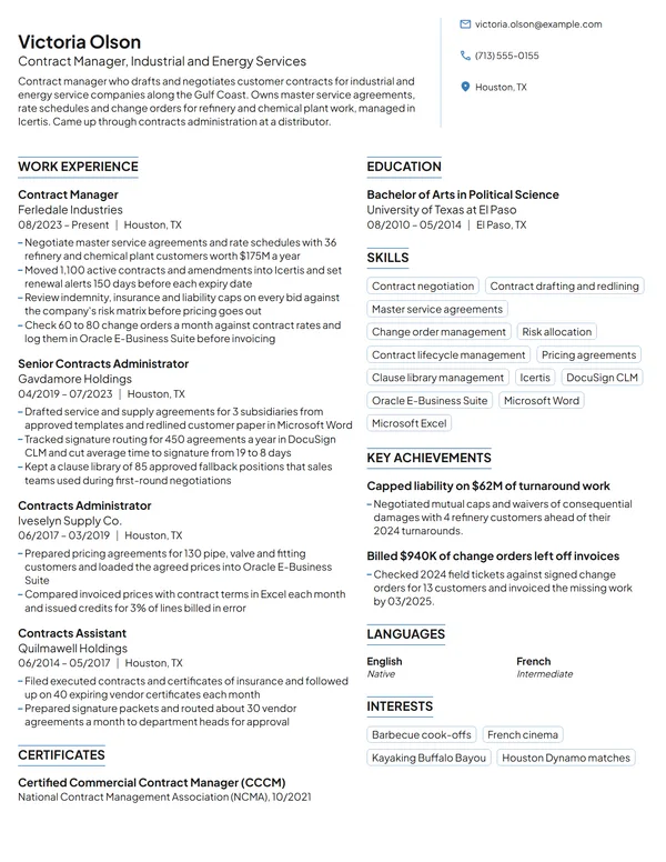 Targeted resume example