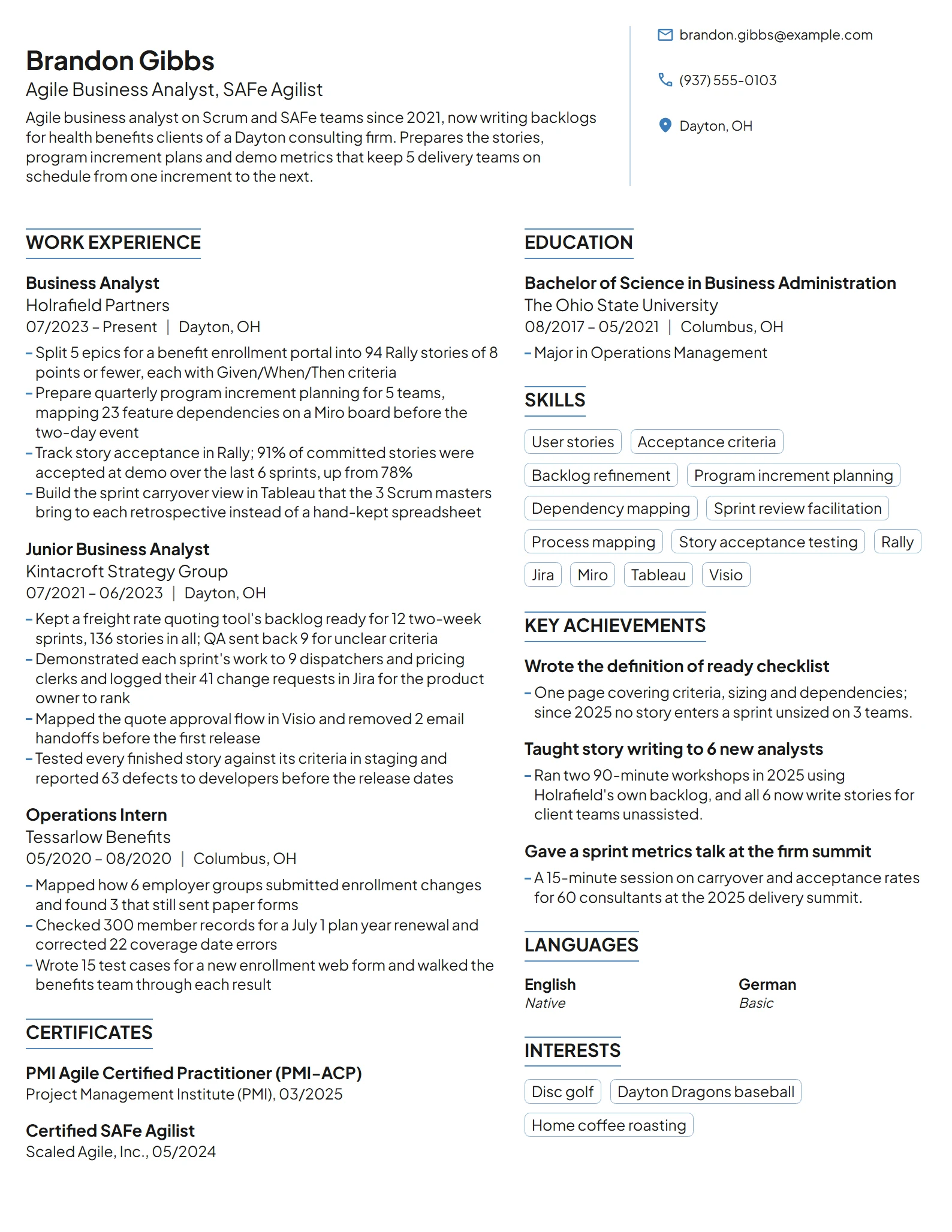 22 Business Analyst Resume Examples & Guide for 2026