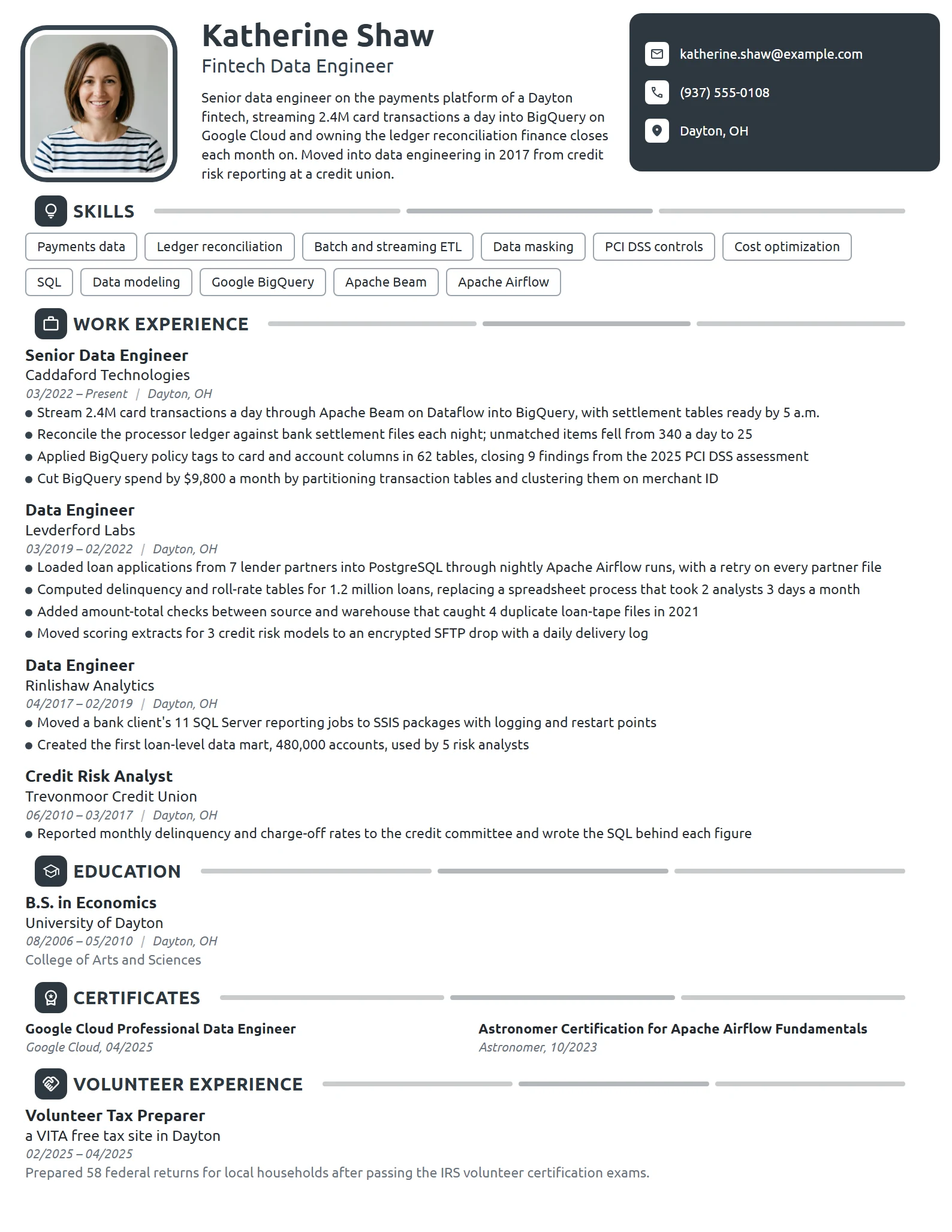 Data Engineer Resume Examples & Guide for 2026 | Novorésumé