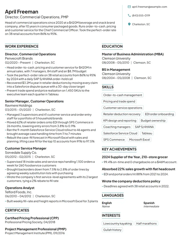 Director resume example