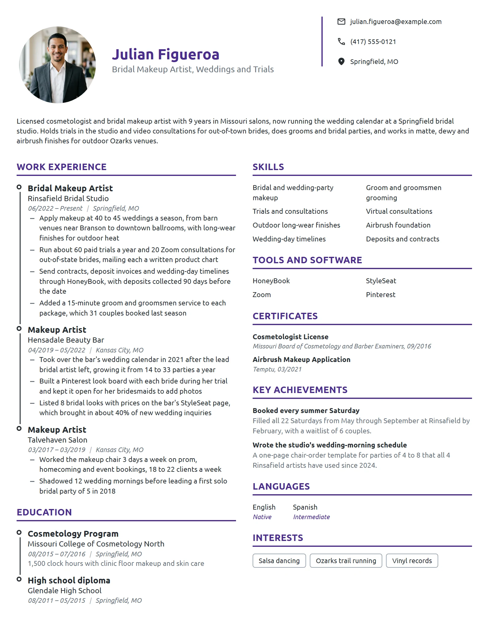 16 Makeup Artist Resume Examples & Guide for 2026