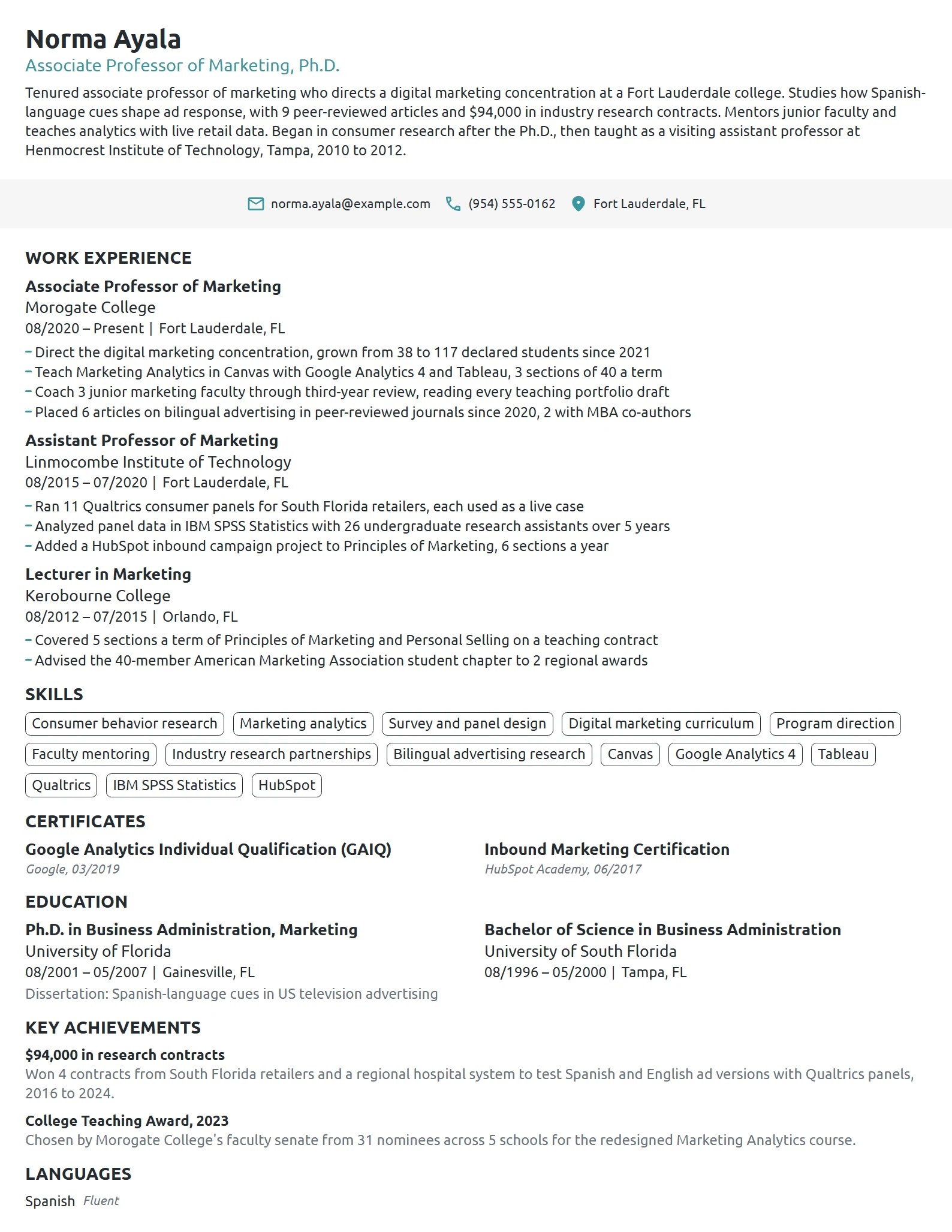 Course Instructor Resume Example 24 Professor Resume Examples & Guide for 2026 | Novoresume