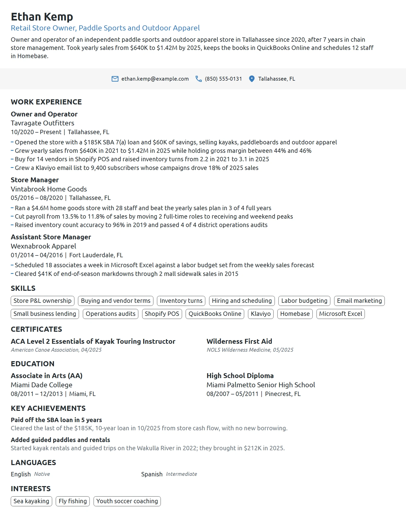 29 Retail Resume Examples & Guide for 2026 | Novoresume