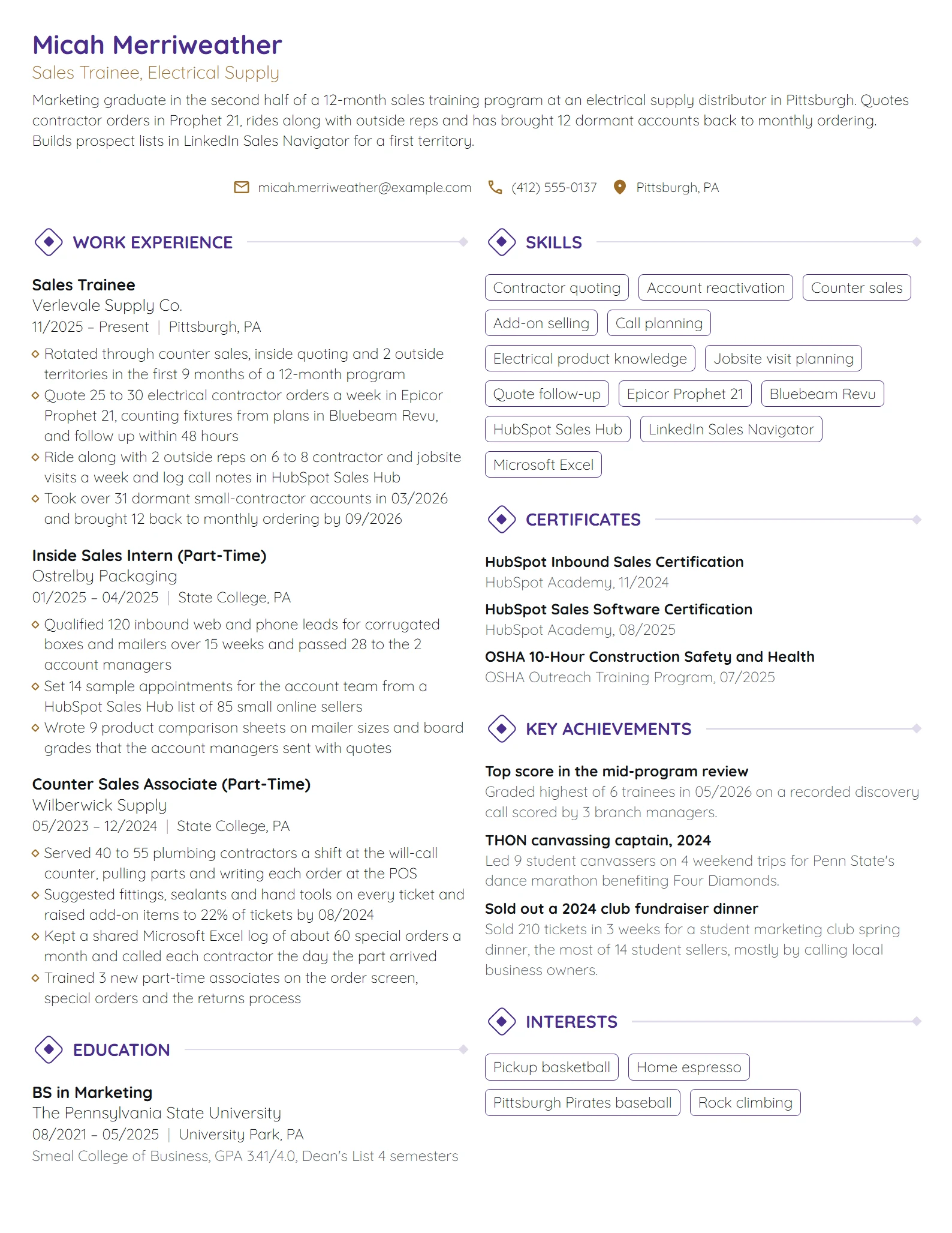 Sales Rep Cv Examples 23 Sales Resume Examples & Guide for 2026 | Novoresume