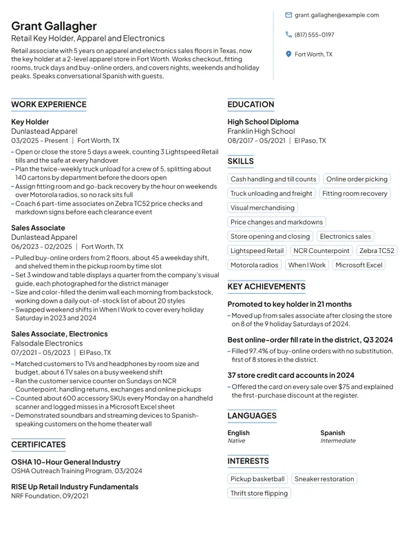 Target resume example