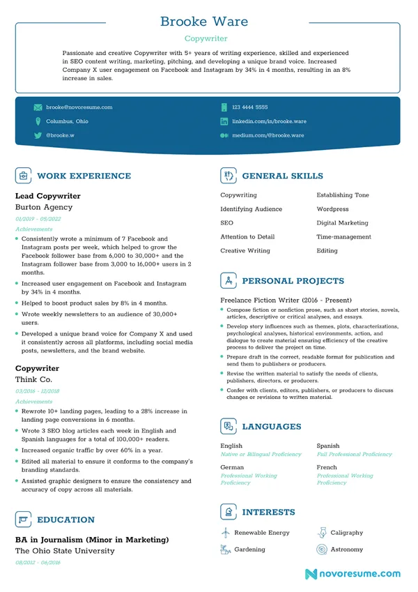 ATS resume example