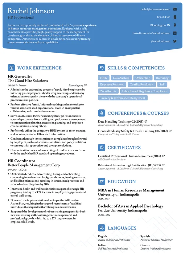 General ATS resume example