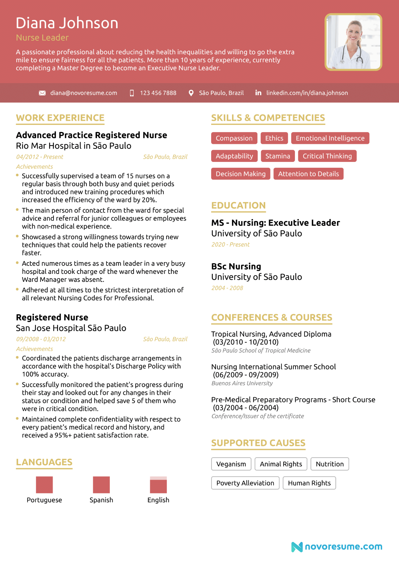 Nurse Resume with Photo resume example