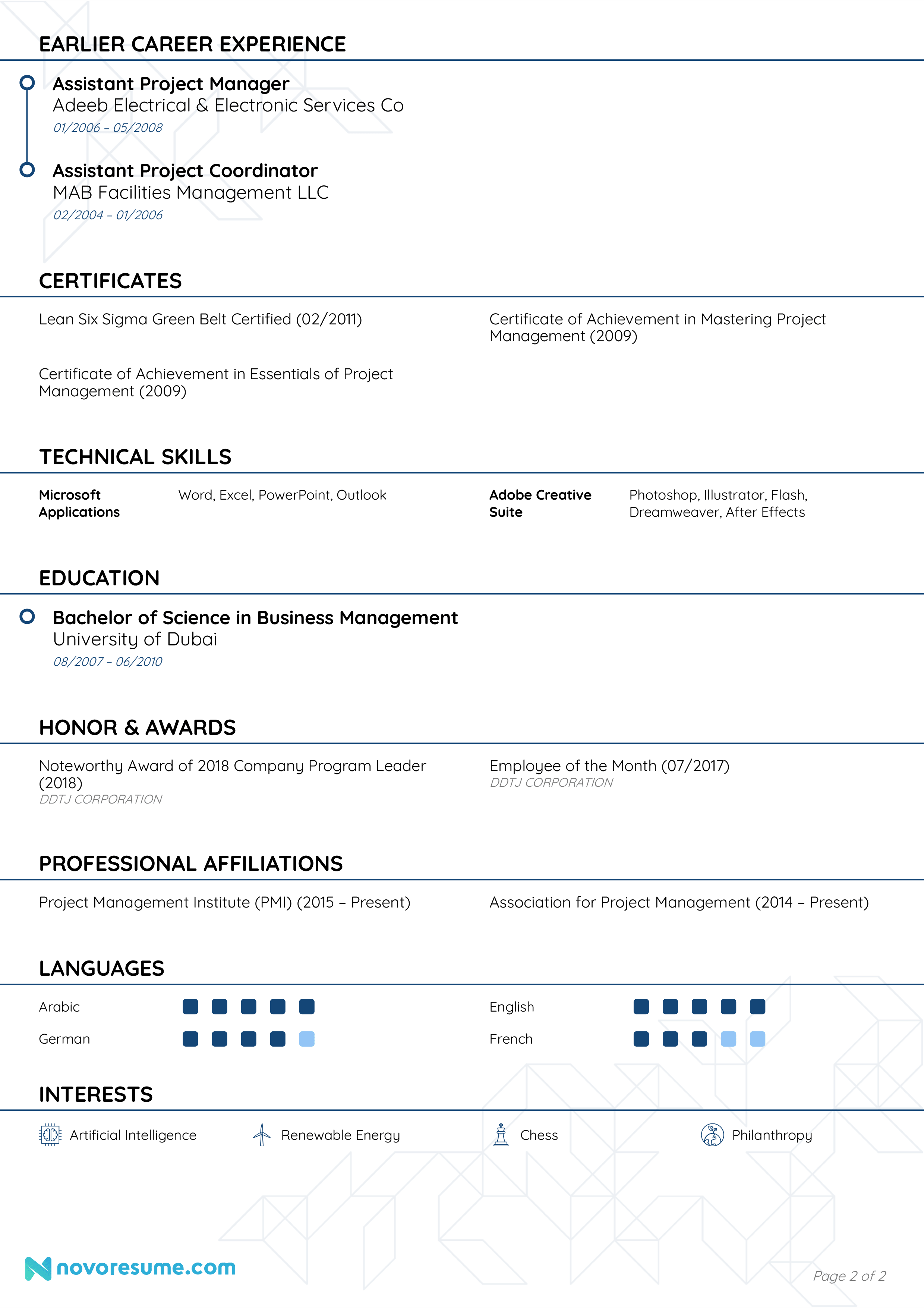 Program Manager Resume with Photo resume example, page 2