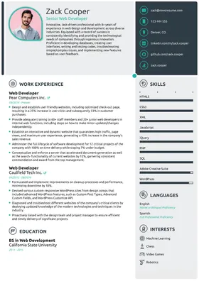 Tech resume template (premium)